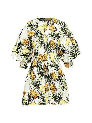 Oscar De La Renta Oscar De La Renta Pineapple Print Dress (view 1)