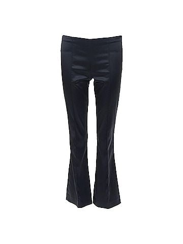 The Row The Row Black Satin Pintuck Bootcut Trousers Pant (view 1)
