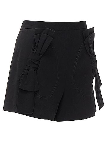 Kea and Joby Red Valentino Wool Bow High Waist Shorts (view 1)