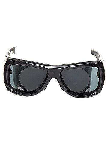 Saint Laurent Saint Laurent 2023 Black Wrap Shield Sunglasses (view 2)