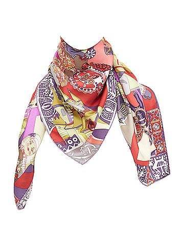 Hermès Hermes 2009 Zabavushka Russian Folk Toy Print Silk Scarf (view 1)