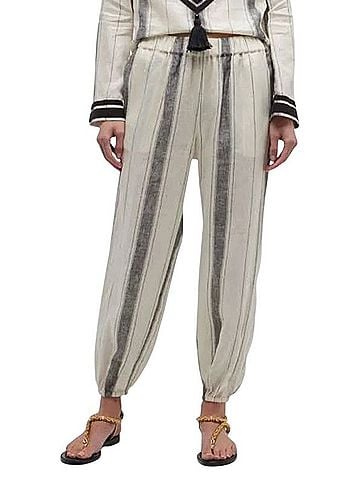 Tory Burch Linen Striped Beach Linen Pants (view 1)