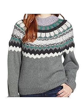 Caslon Fair Isle Crewneck Sweater Pullover Sweater (view 1)