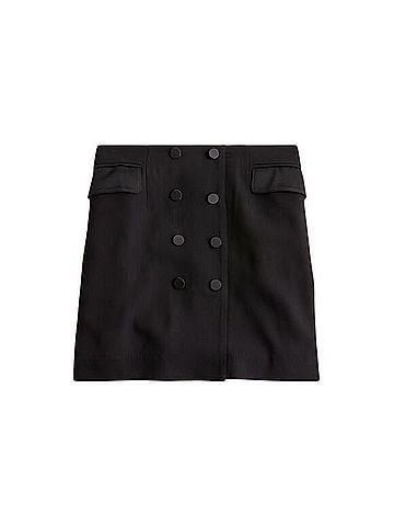 J.Crew Tuxedo Button-Font Crepe Skirt Casual Skirt (view 1)
