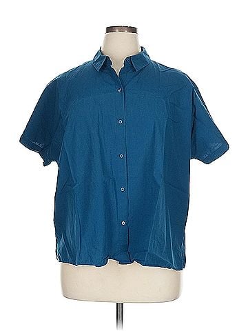 Eileen Fisher Eileen Fisher Eileen Fisher Short Sleeve Button Down Shirt (view 1)