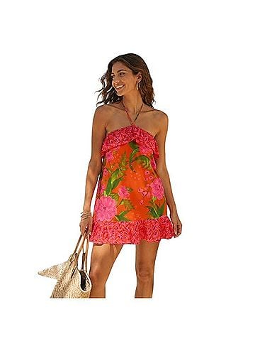 FARM Rio Romantic Garden Leopard Pop Casual Dress (view 1)