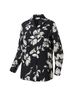 Neiman Marcus 100% Silk Floral Black White Blazer Size 10 - photo 1