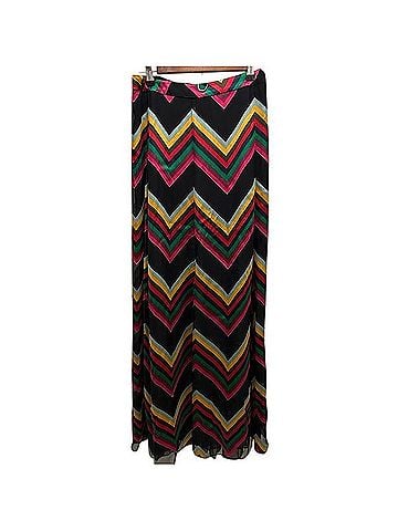 Alice + Olivia Athena Chevron Burnout Formal Skirt (view 2)