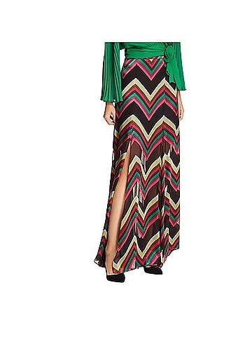 Alice + Olivia Athena Chevron Burnout Formal Skirt (view 1)