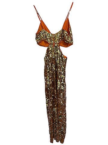 ASOS ASOS Edition knot front sequin cami midi dress with cutouts Cocktail Dress (view 2)
