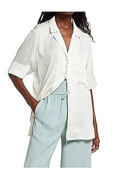Open Edit SATIN CAMP SHIRT Short Sleeve T-Shirt (view 1)