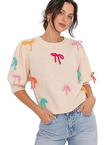 THML Sugar Rush Bow Sweater Casual Sweaters (view 1)