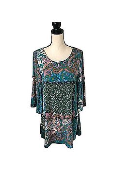 Entro Boho Floral Bell Sleeve Dress Casual Dress (view 1)