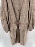 Sage The Label Wool Blend Herringbone Drawstring Waist High Collar Coat Coat - photo 4