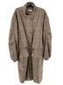 Sage The Label Wool Blend Herringbone Drawstring Waist High Collar Coat Coat - photo 2