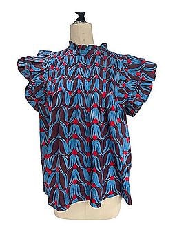 Oliphant Pintuck Short Sleeve Blouse (view 1)