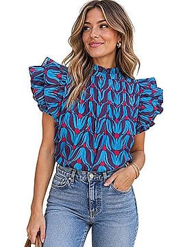 Oliphant Pintuck Short Sleeve Blouse (view 2)