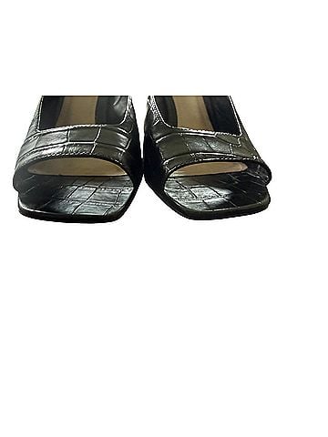 Schutz Croc Embossed Slide On Heels (view 2)