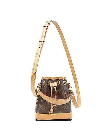 Louis Vuitton LOUIS VUITTON M81266 Monogram Nano Noe Shoulder Bag, Brown with Gold Hardware, Women's (view 1)