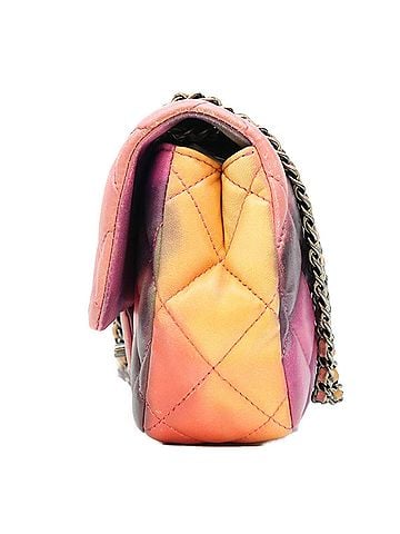 Chanel CHANEL Lambskin S-Flap Flower Power Matelassé 23 Shoulder Bag, Multicolor, Silver Hardware, Women's (view 2)