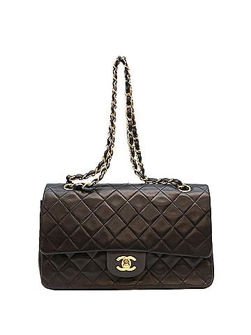 Chanel CHANEL A01112 Black Lambskin Matelassé 25 Shoulder Bag with Gold Hardware (Women's) (view 1)