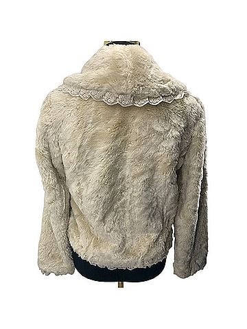 Black Rivet Faux Fur Jacket (view 2)