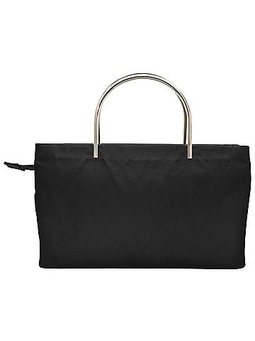 Prada Prada Tote Bag for Women and Men, Nylon, Black with Silver Hardware (view 2)