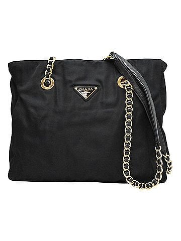 Prada Prada Chain Shoulder Bag for Women and Men, B4831, Nylon, NERO (Black) (view 1)