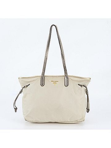 Prada Prada Tessuto Nylon Leather Tote Bag Shoulder Handbag for Women (view 1)