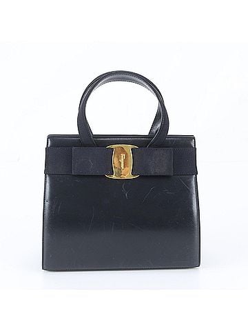 Salvatore Ferragamo Salvatore Ferragamo Vara Ribbon BA214178 Leather Handbag Navy Blue Brand Women's (view 1)