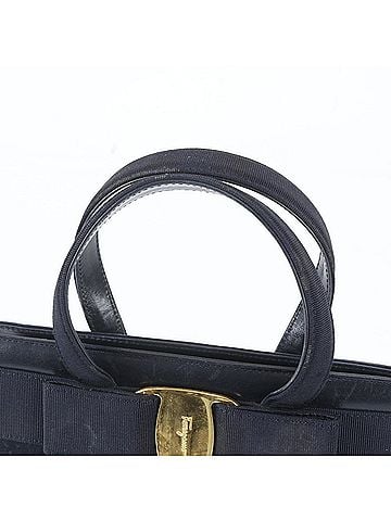 Salvatore Ferragamo Salvatore Ferragamo Vara Ribbon BA214178 Leather Handbag Navy Blue Brand Women's (view 2)