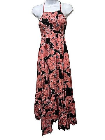 Free People Intimately Floral Halter Handkerchief Hem Maxi Dress Casual Dress (view 2)