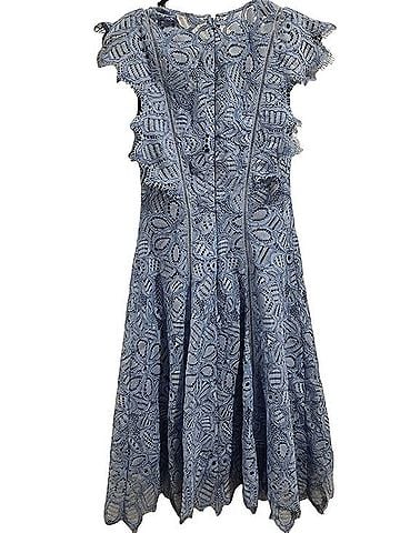 Lela Rose Flutter Sleeve Seamed Dress Casual Dress (view 2)