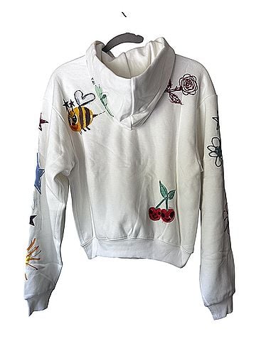 SKIMS Cotton Fleece Classic pullover Marble Happy Bunny Pullover Hoodie (view 2)