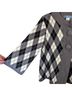 Classic Elements Argyle Gray Black White Poncho One size - photo 4