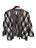 Classic Elements Argyle Gray Black White Poncho One size - photo 2