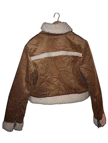 BDG Cropped Brown Corduroy Shearling Jacket Jacket (view 2)