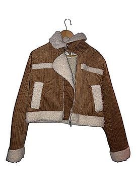 BDG Cropped Brown Corduroy Shearling Jacket Jacket (view 1)