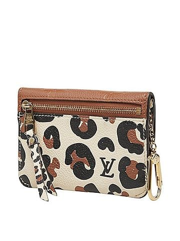 Louis Vuitton Louis Vuitton Monogram Empreinte Leopard Pochette Cle NM Coin Purse Wallet M80692 Beige Brown Leather Women's LOUIS VUITTON (view 2)