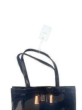 Ted Baker London Navy Patent Tote with Rose Gold Bow Tote (view 2)