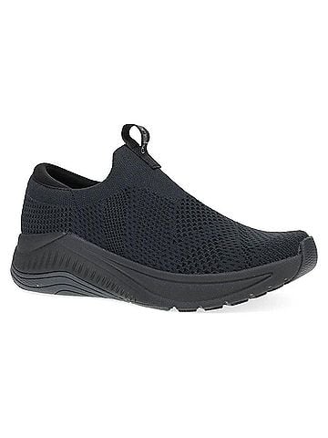 Dansko Women's Pep Knit Slip On Shoes in Black (view 1)