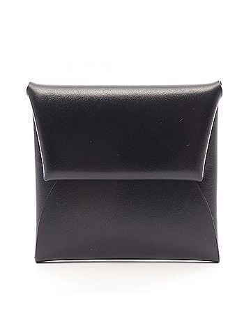 Hermès Hermes Bastia Wallet - Coin Purse Calfskin (Cowhide) Box Calf Leather Women's Black (view 1)