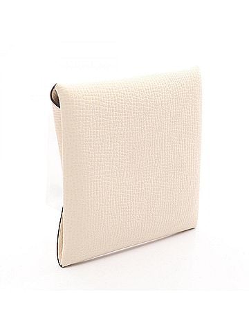 Hermès Hermes Bastia Nata Wallet - Coin Purse Veau Epsom Leather Women's White (view 2)