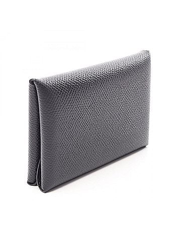 Hermès Hermes Calvi Duo Wallet/Coin Purse, Veau Epsom Leather, Women's, Black (view 2)