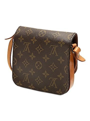 Louis Vuitton Louis Vuitton Monogram Mini Cartouchiere Crossbody Shoulder Bag M51254 Brown Leather Women's LOUIS VUITTON (view 2)