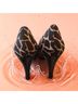 Bandolino Animal Print Black Brown Heels Size 7 1/2 - photo 8