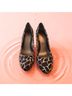 Bandolino Animal Print Black Brown Heels Size 7 1/2 - photo 5
