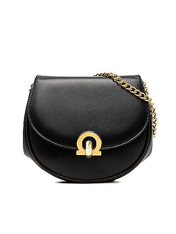 Salvatore Ferragamo Salvatore Ferragamo Gancini Crossbody Chain Shoulder Bag AQ215613 Black Leather Women's (view 1)