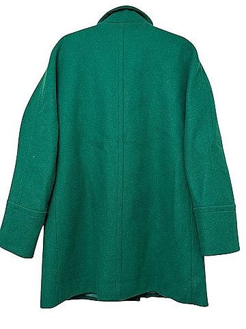 J.Crew Stadium Cloth City Green Cocoon Wool Coat Coat (view 2)