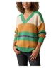 Pol colorblock oversized v neck Pullover Sweater - photo 1